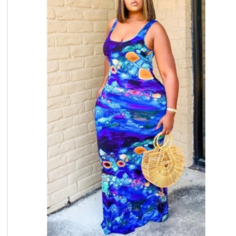 Blue Print Maxi